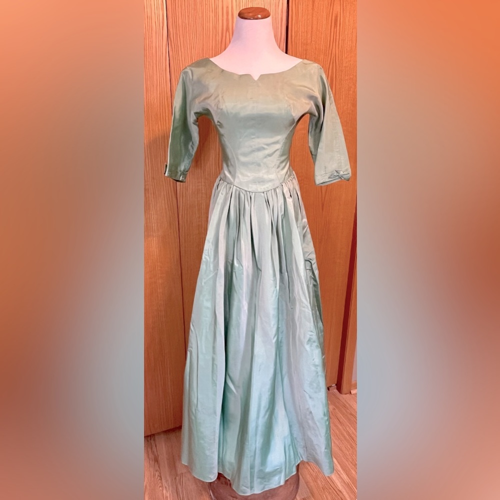Vintage 1950’s Sean foam green formal dress